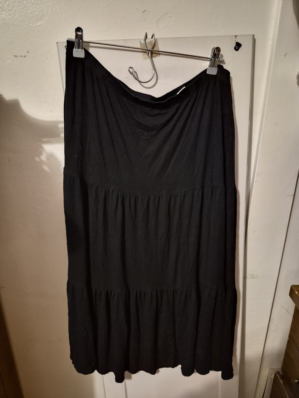Chico's Black Tiered Maxi Skirt